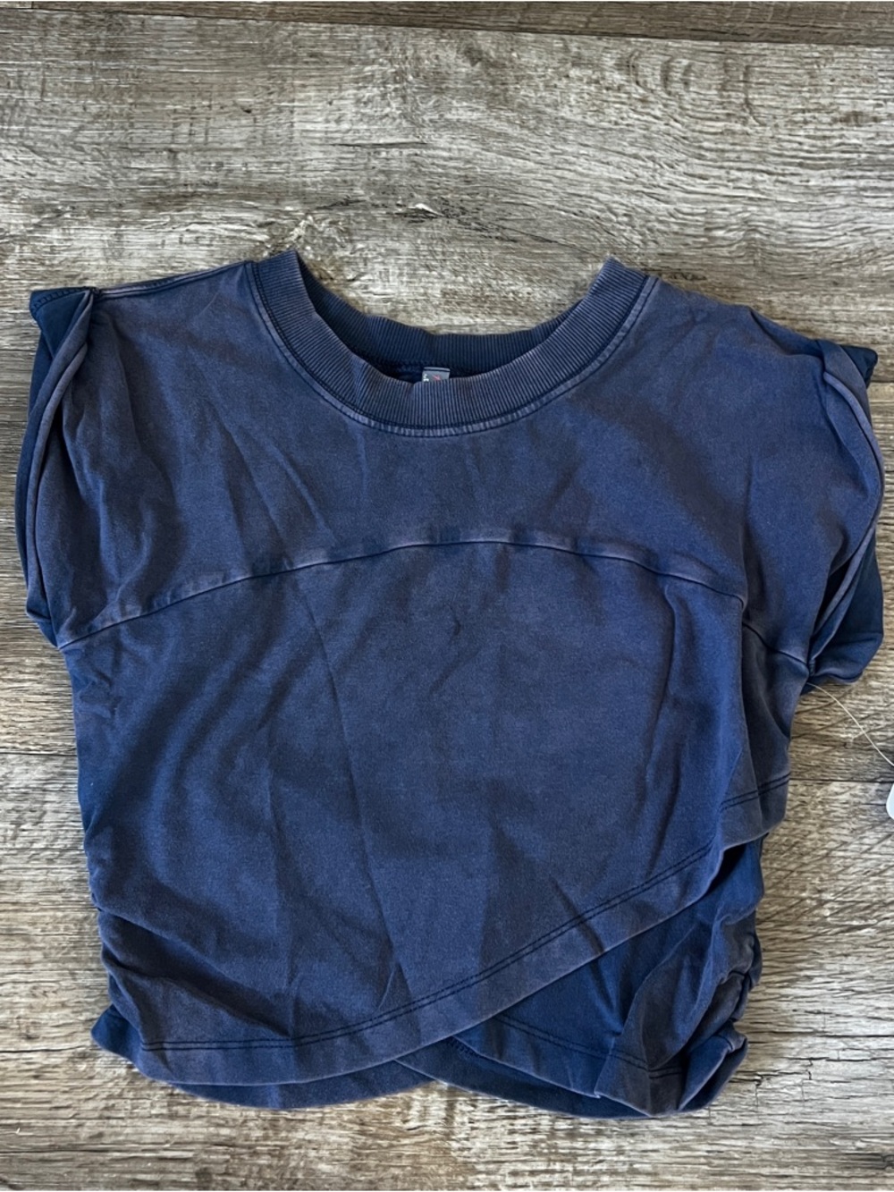 Free People Hot Shot Athletic Crop Top Navy - Picture 2 of 5